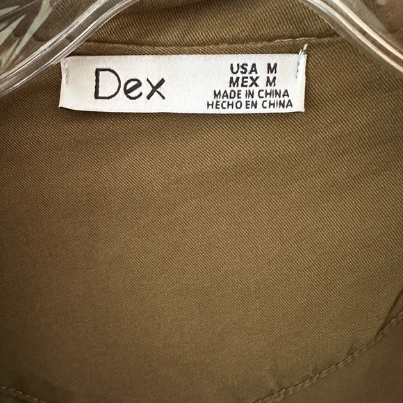 Dex olive green long vest Ladies M - Picture 7 of 9